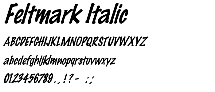 FeltMark Italic font